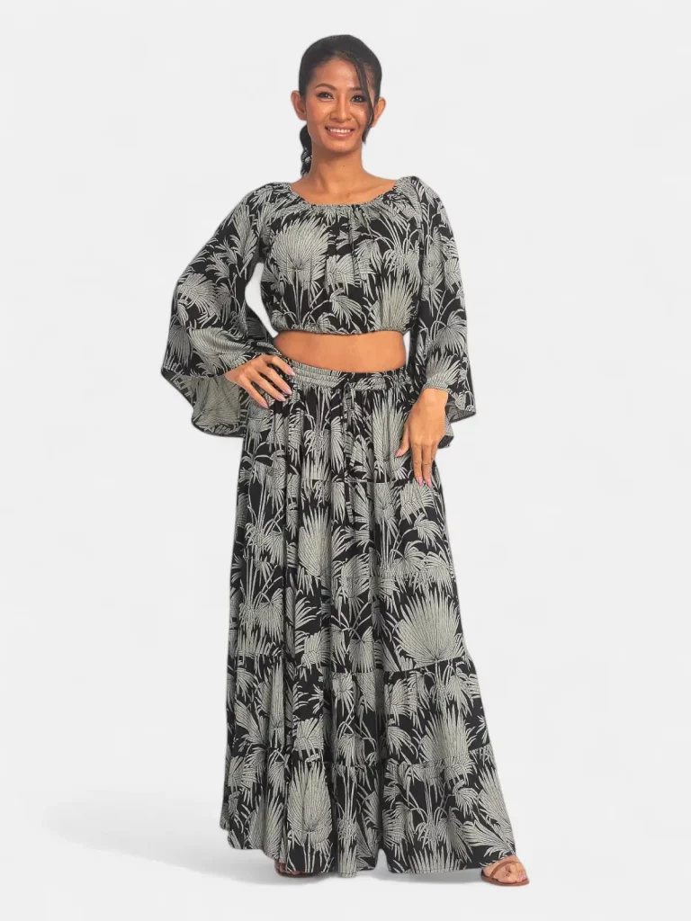 BAYA LUMA – Crop top “Rosita” + Jupe longue “Rosa”